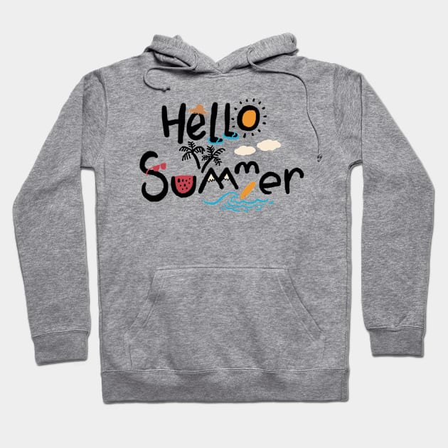 Hello Summer Hoodie by Chewbarber